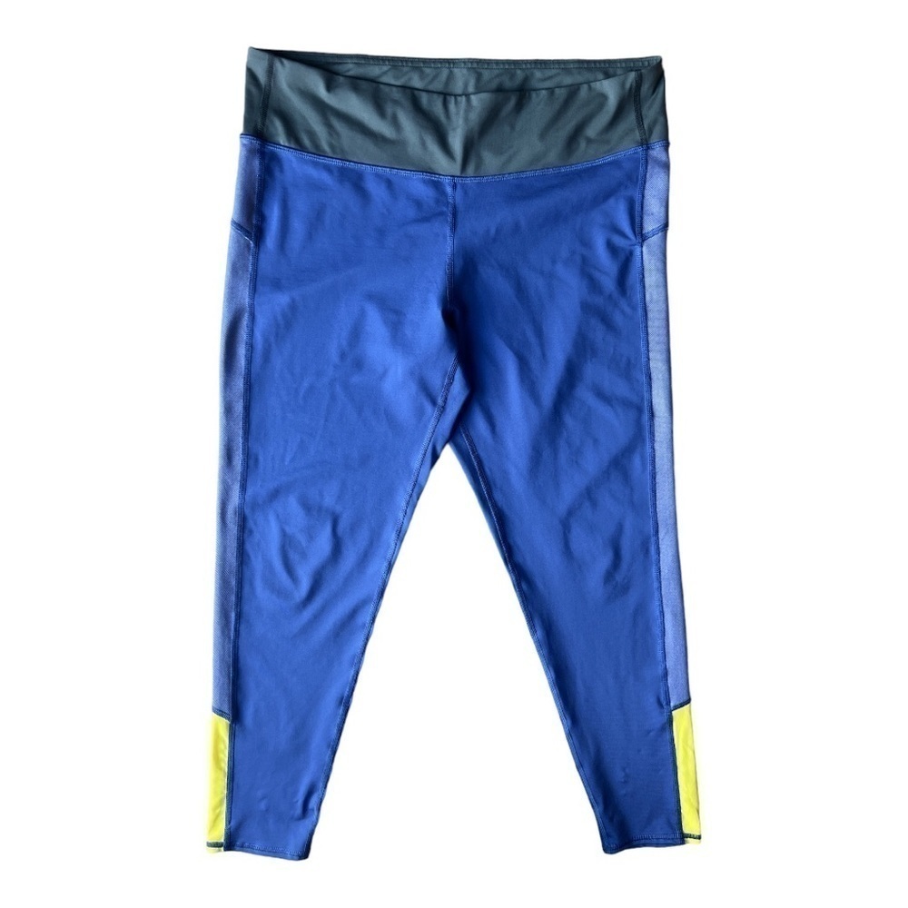 Aerie Women’s Chill Play Move Blue with Mesh Panel Active Leggings, Size XL